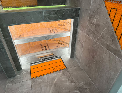 Schluter Systems Basins: Customized Elegance with LED Lighting